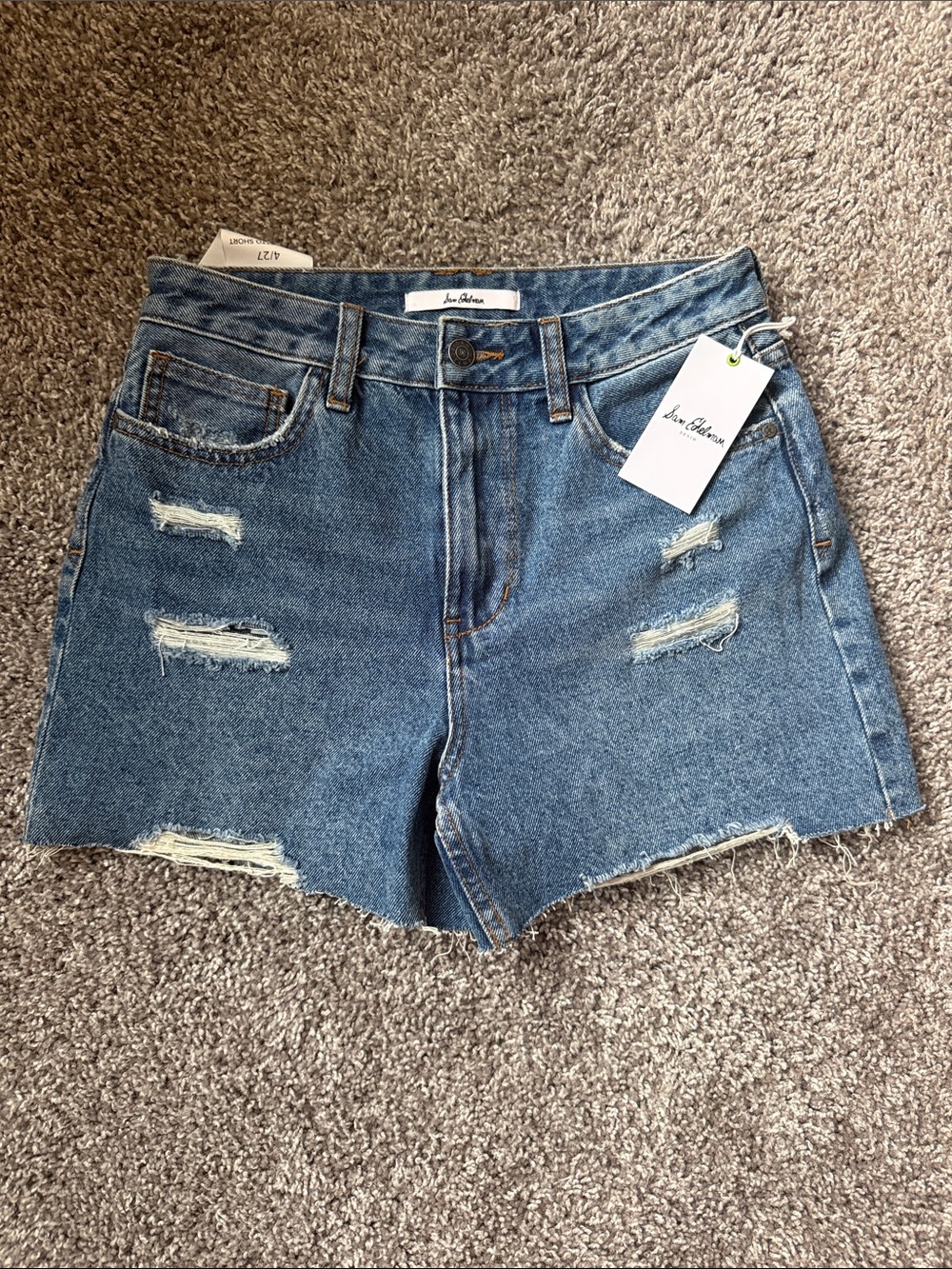 NWT Sam Edelman The Stiletto Jean Denim Shorts High Rise Short Size 4/27